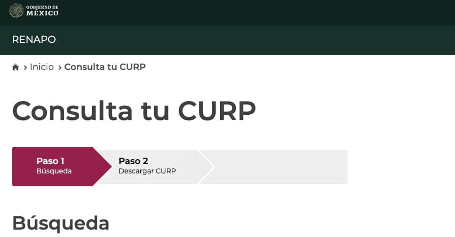 pagina para descargar la curp