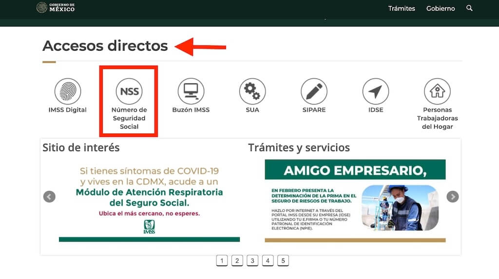 NSS con CURP en línea paso 2